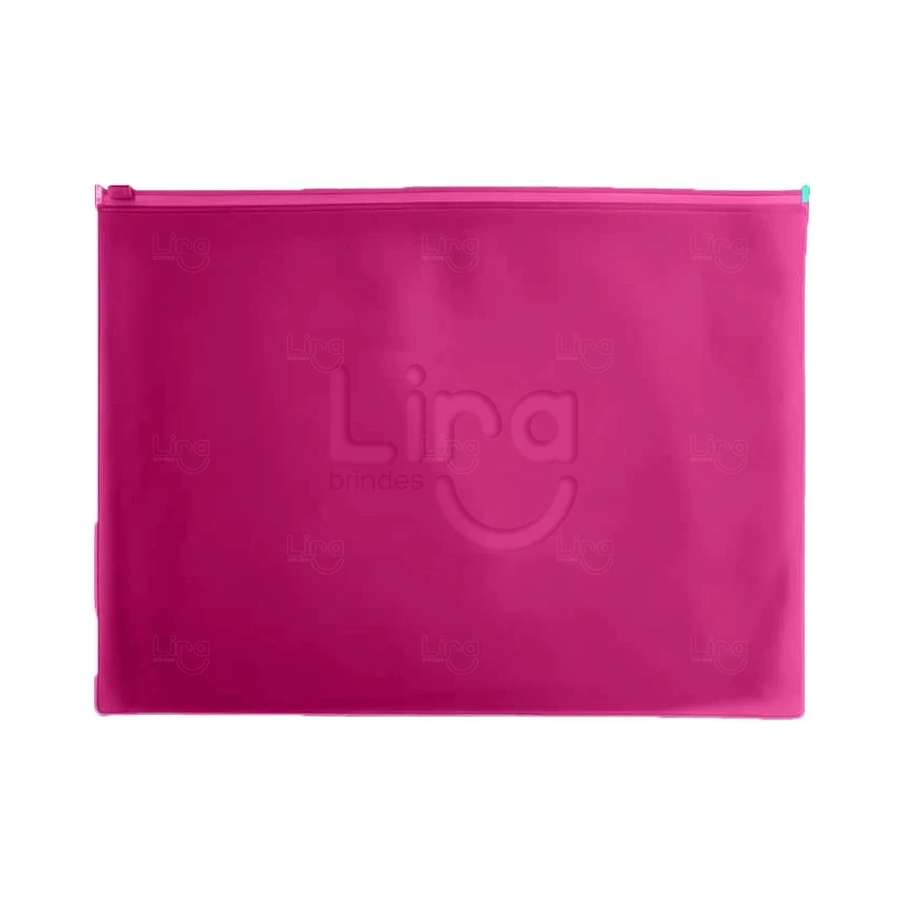 Pasta Zip Zap A4 Personalizada - 26,6 x 36 cm Rosa
