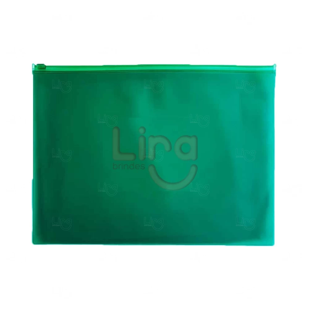 Pasta Zip Zap A4 Personalizada - 26,6 x 36 cm Verde