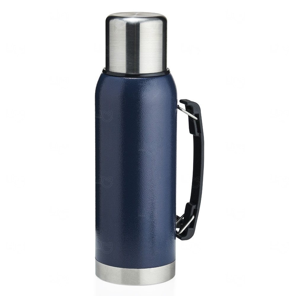 Garrafa Térmica Inox com Alça Personalizada – 1L Azul