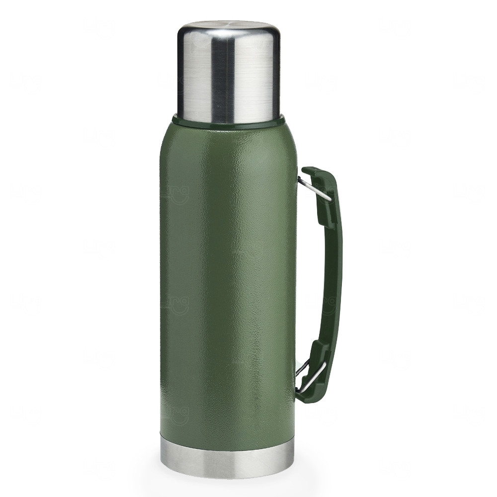 Garrafa Térmica Inox com Alça Personalizada – 1L Verde