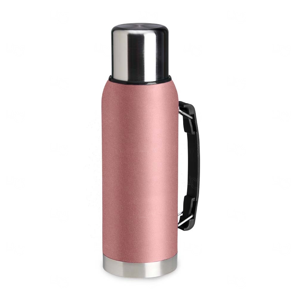Garrafa Térmica Inox com Alça Personalizada – 1L Bronze Escuro