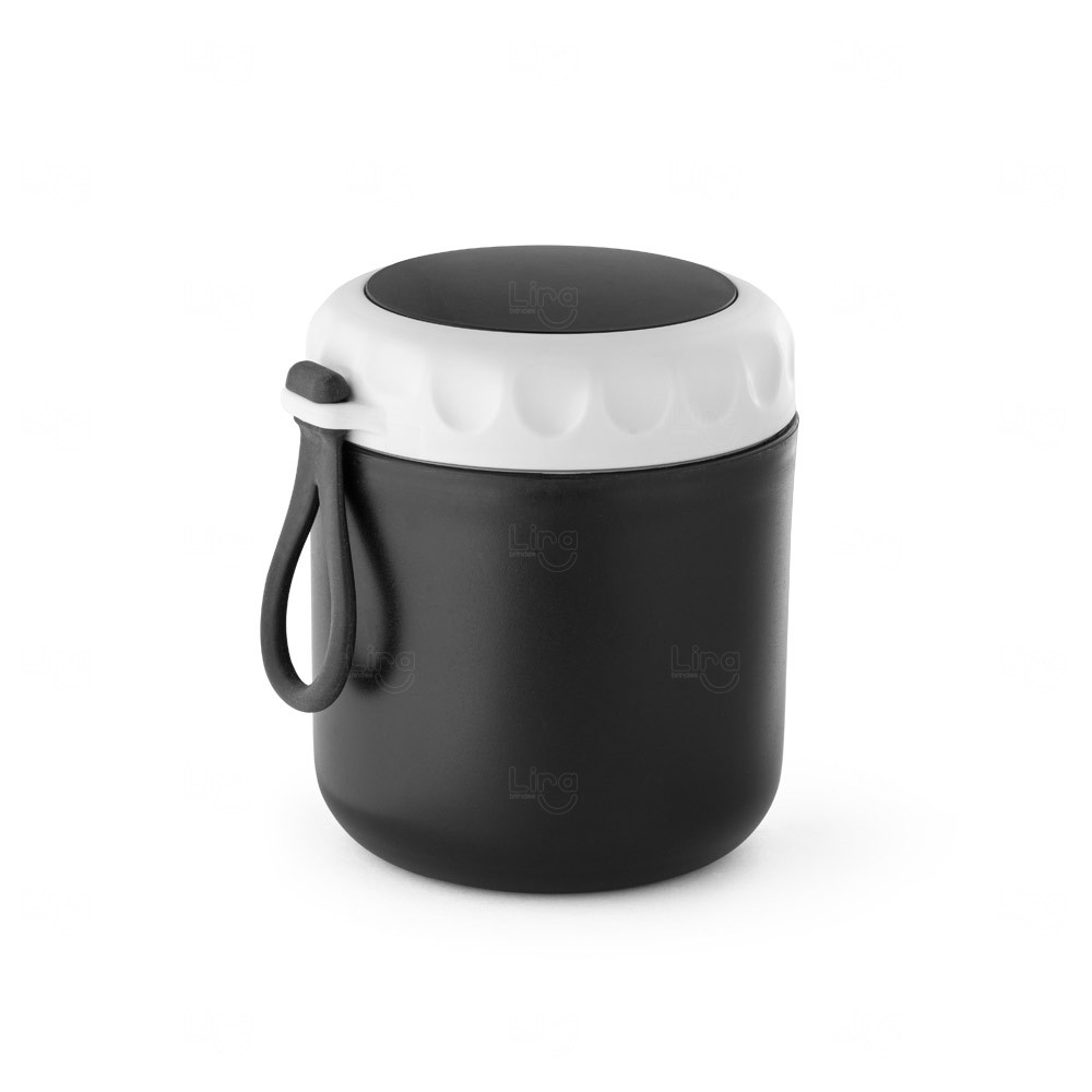 Pote Térmico Parede Dupla 380 ml Personalizado Preto