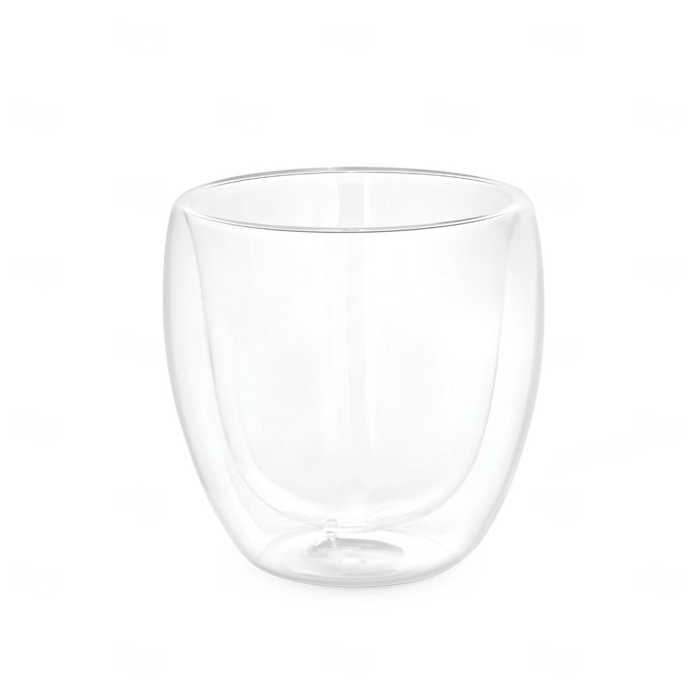Copo de Vidro com Parede Dupla Personalizado - 220ml 