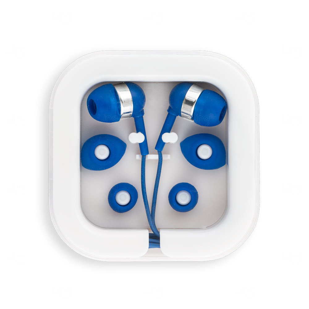Fone de Ouvido com Microfone e Cabo de 1,20m Azul