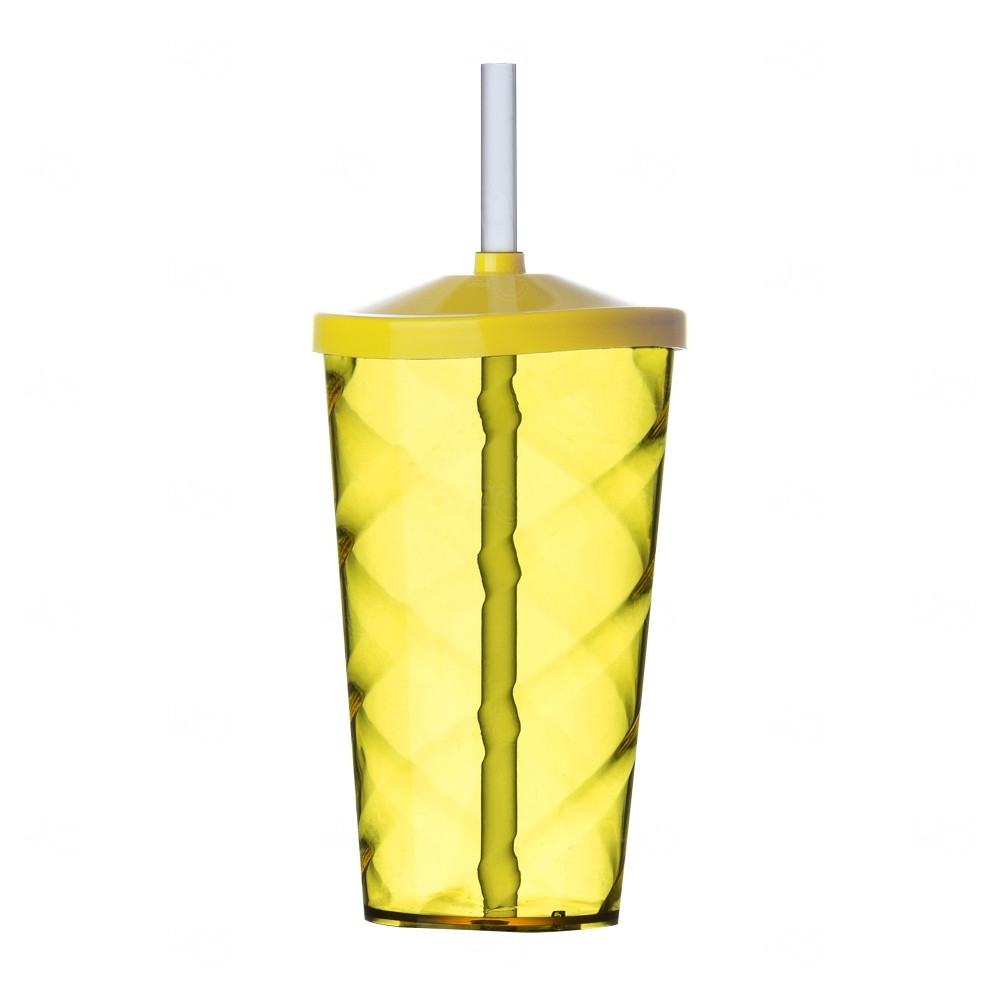 Copo Espiral 550 ml com Canudo Personalizado 
