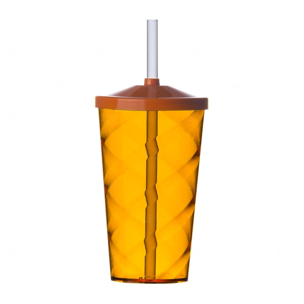 Copo Espiral 550 ml com Canudo Personalizado 