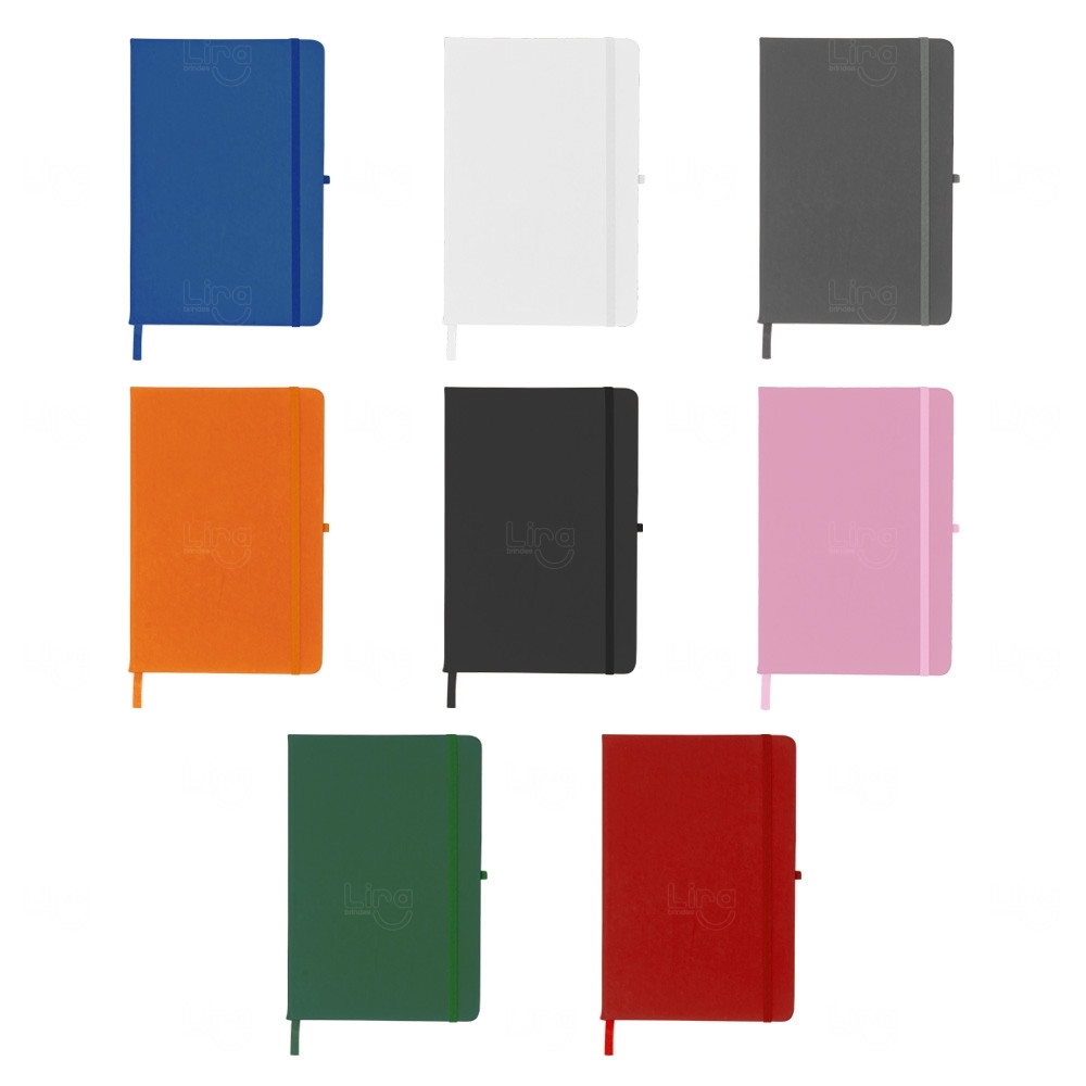 Moleskine Emborrachado c/ Porta Caneta Personalizado - 21,2x14 cm 