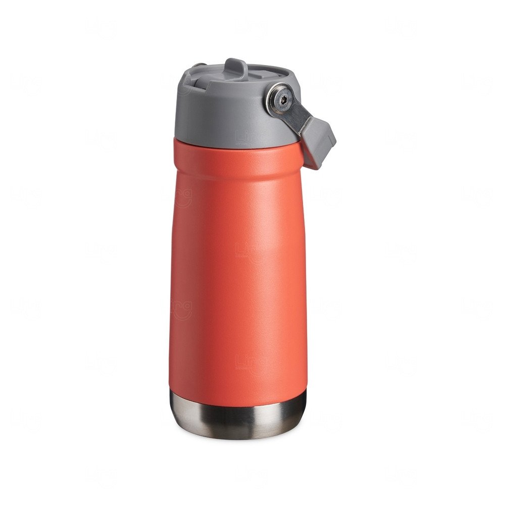 Garrafa Térmica 550ml com Bico Flip Personalizada Salmão