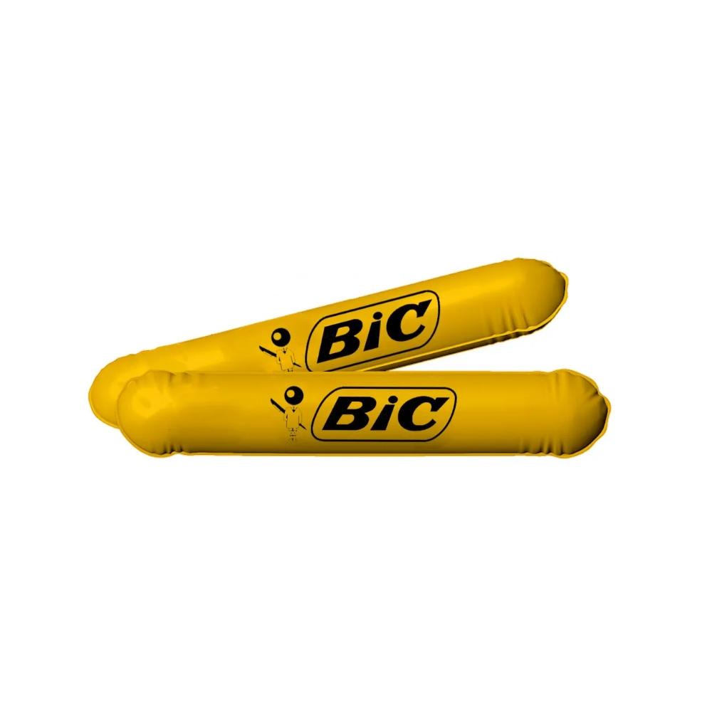Bastão Inflável de Torcida Personalizado - 48 x 8 cm Amarelo