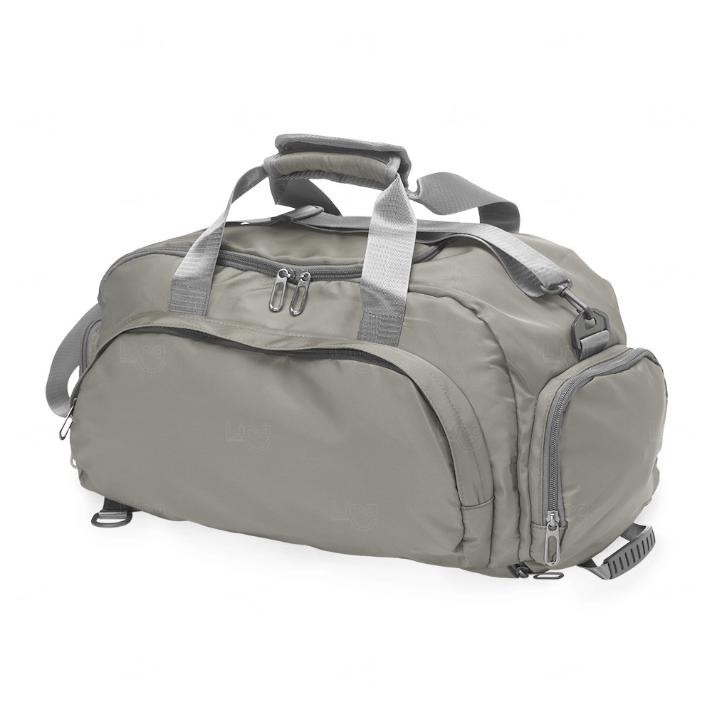 Bolsa Esportiva 28L Impermeável Personalizada Cinza