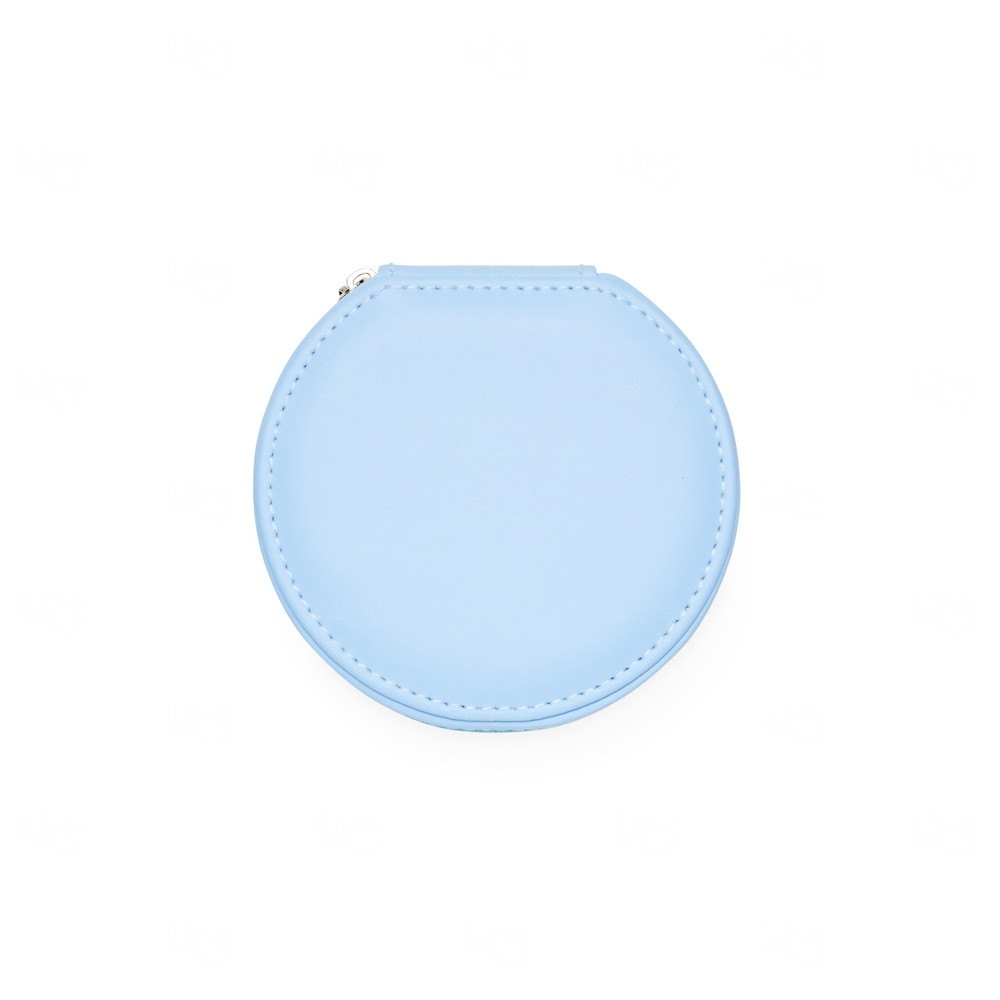 Porta-Joias em Couro Sintético Personalizado - 5x11x10cm Azul