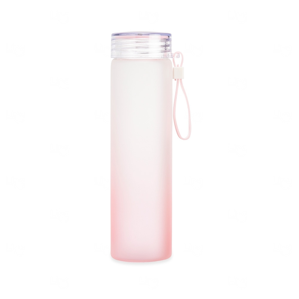 Garrafa de Vidro Jateada Personalizada - 450ml 