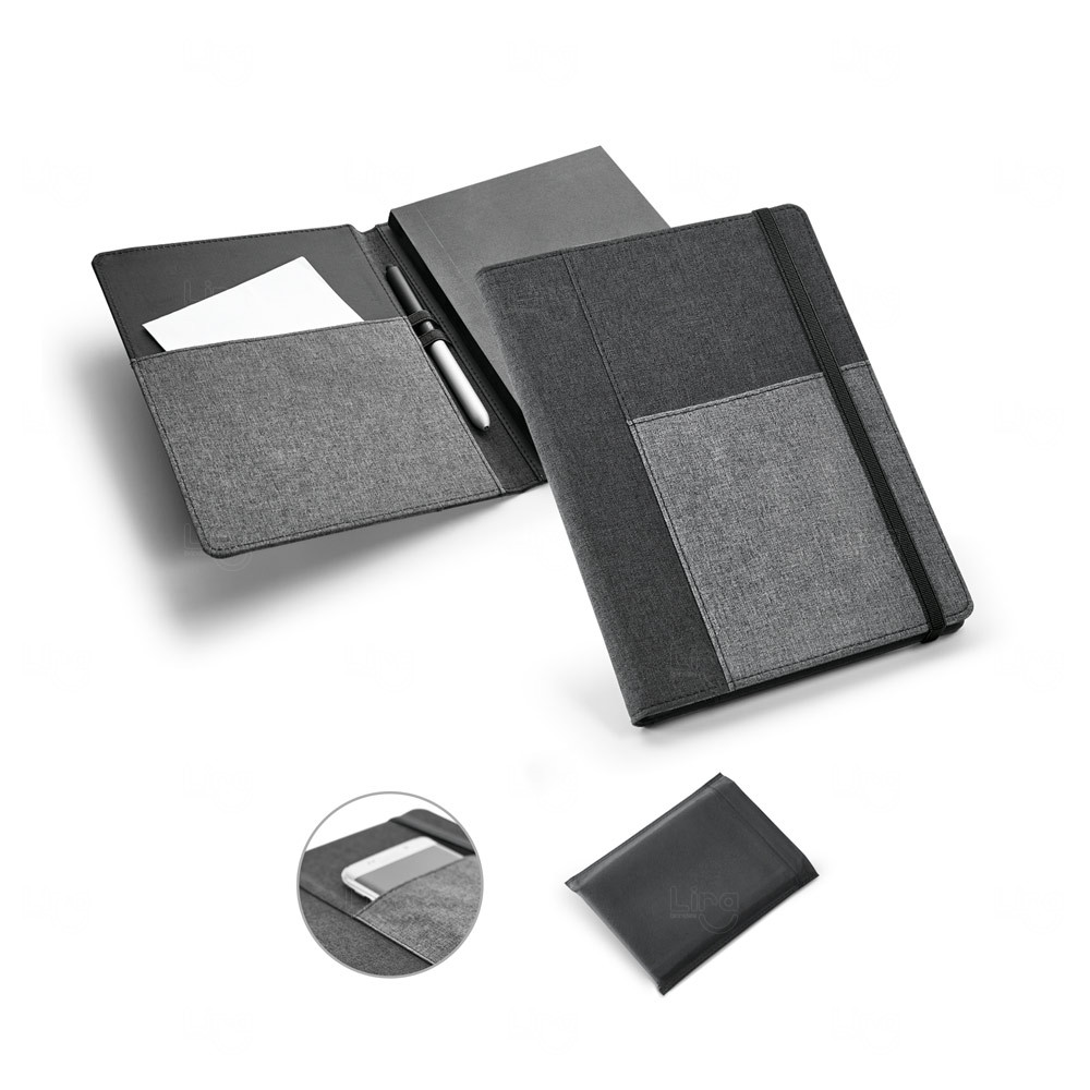 Capa A5 com Bloco de Notas Personalizada - 22 x 16 cm 