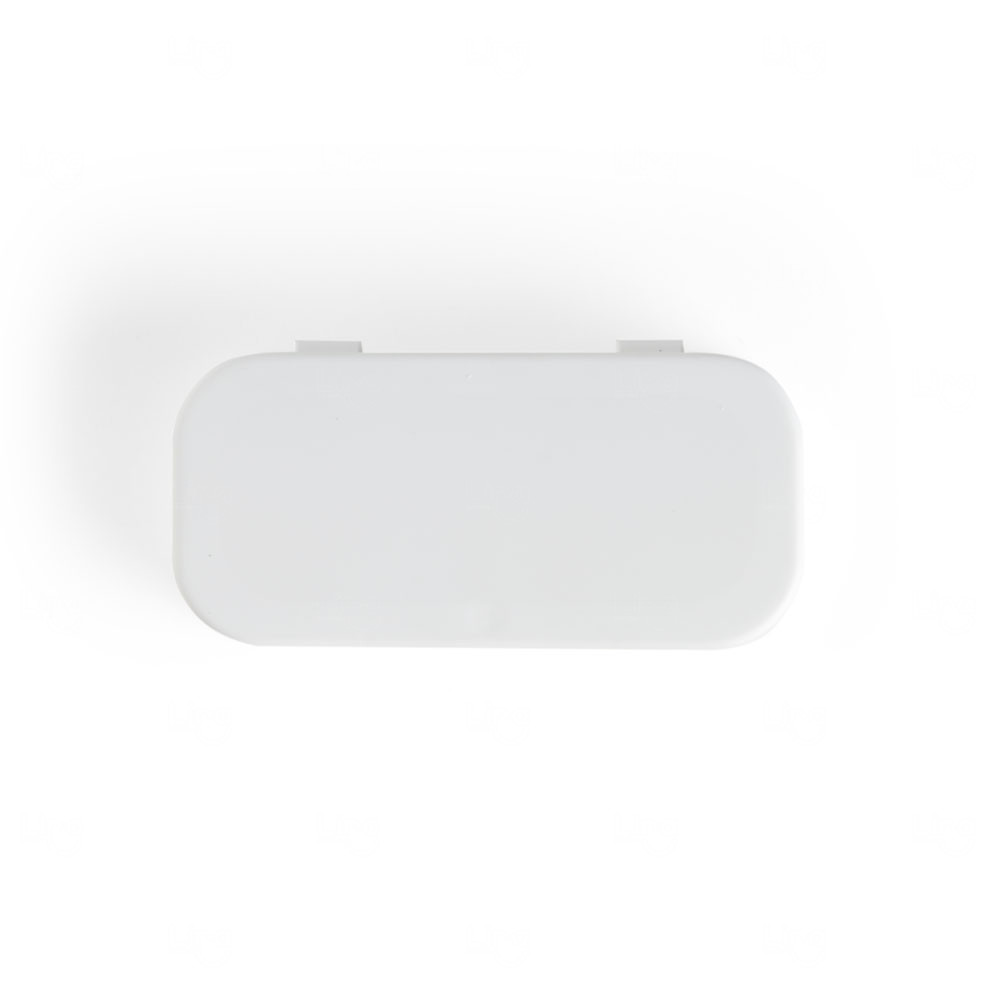 Porta Comprimidos Plástico 4 Divisórias Personalizado Branco