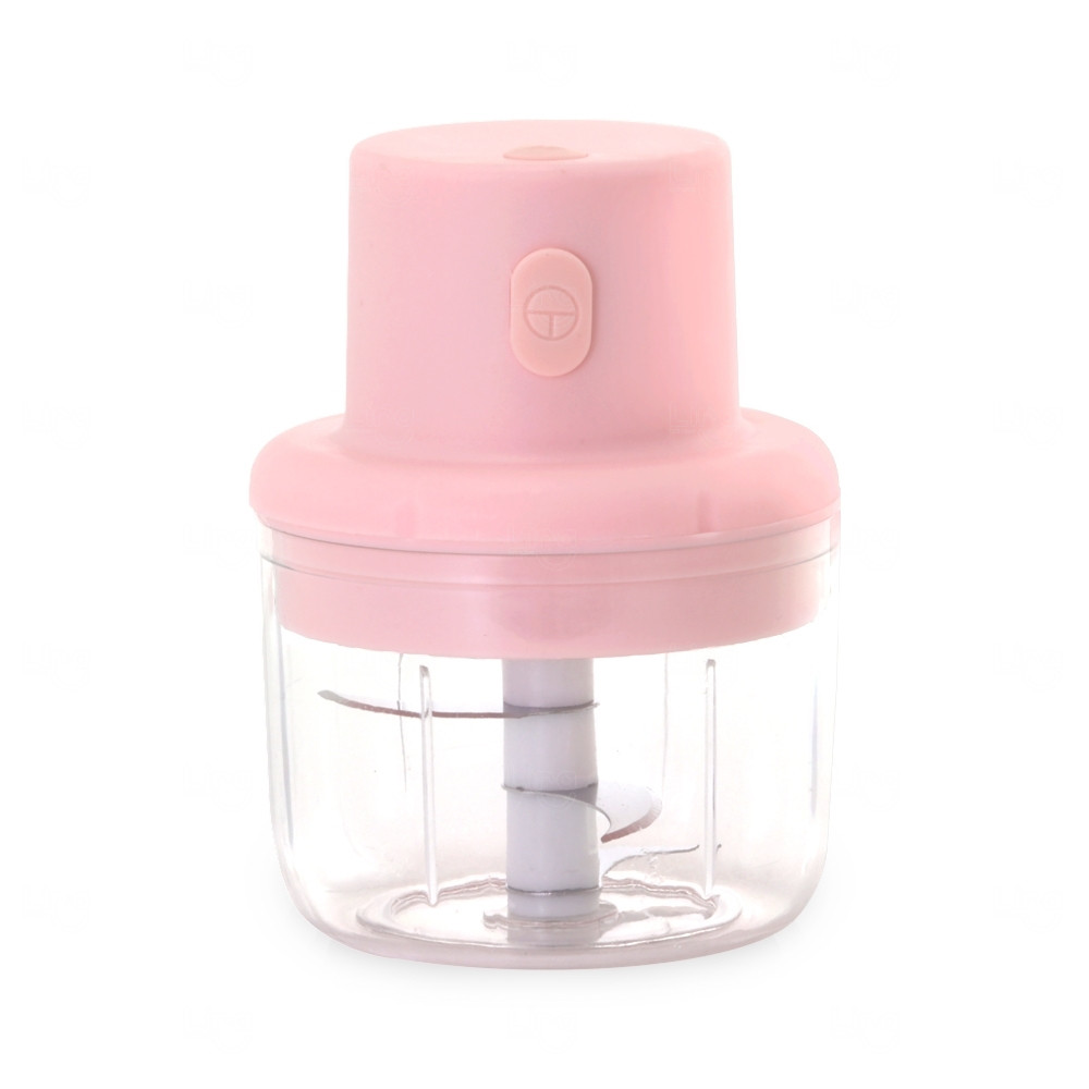 Mini Processador de Alimentos Elétrico Personalizado Rosa