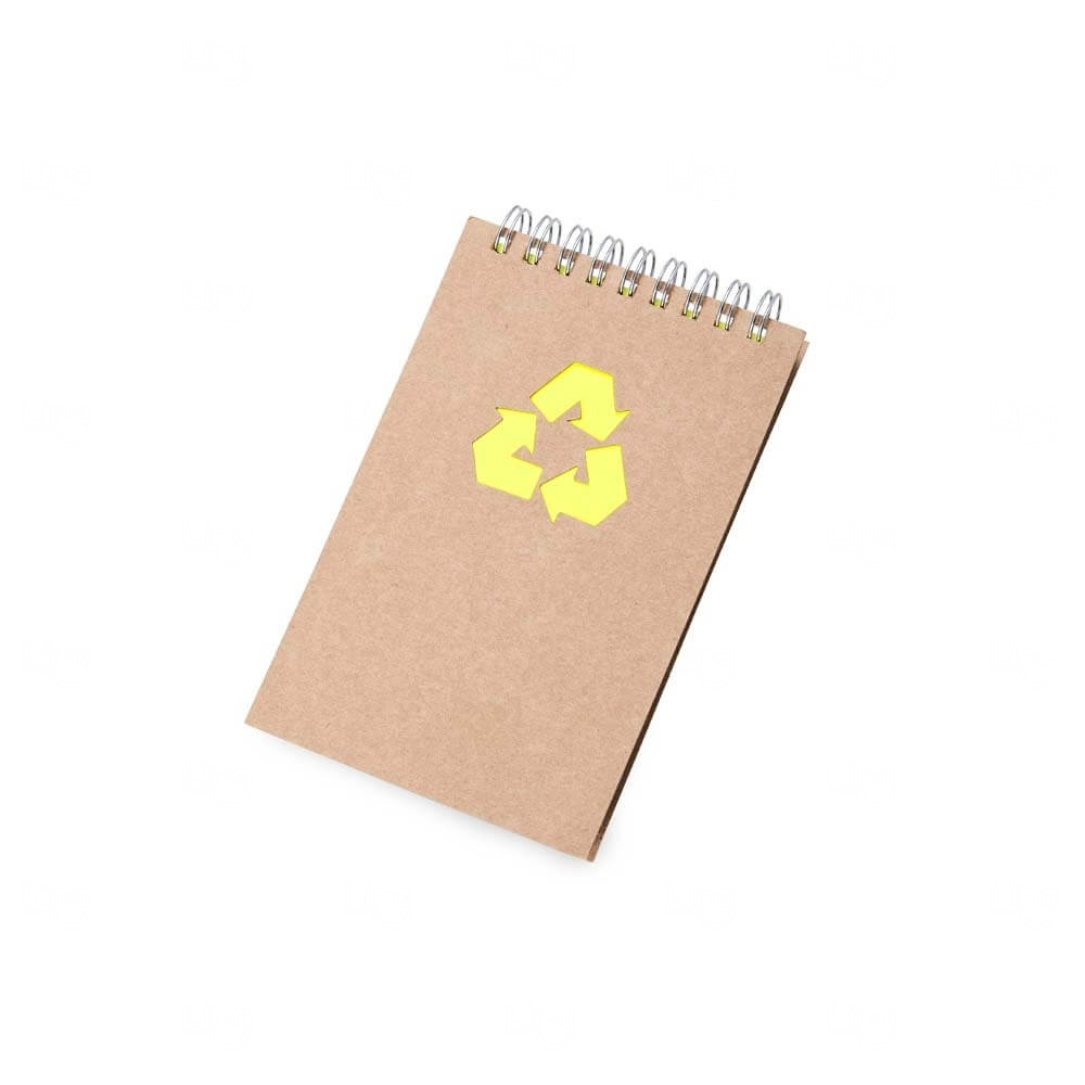Bloco de Anotações Ecológico Personalizado - 14,5 x 8,8 cm Amarelo