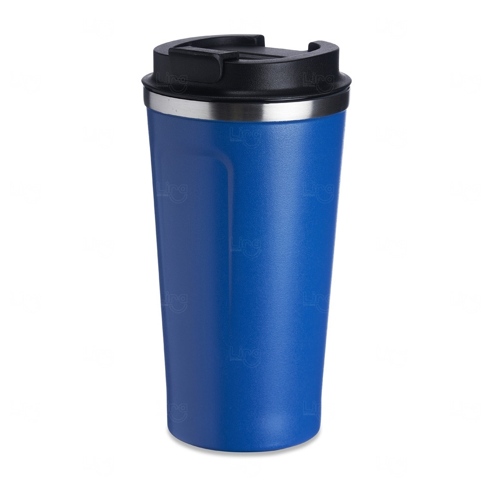 Copo Térmico Inox 500ml Personalizado Azul Escuro