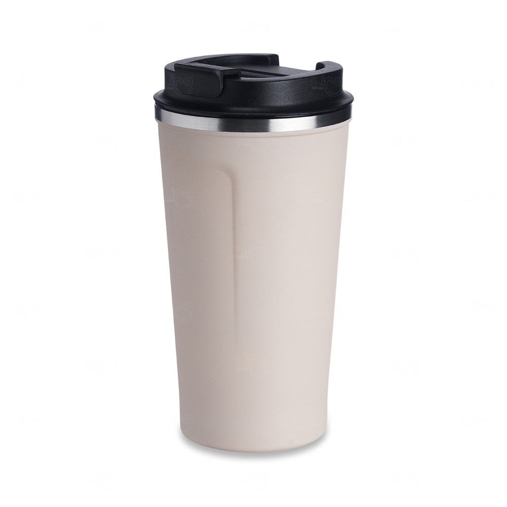 Copo Térmico Inox 500ml Personalizado Creme