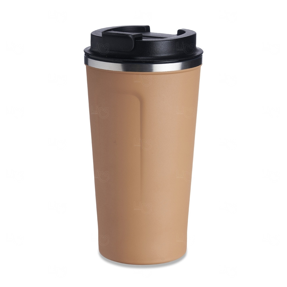 Copo Térmico Inox 500ml Personalizado Marrom