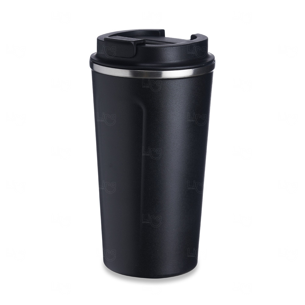Copo Térmico Inox 500ml Personalizado Preto