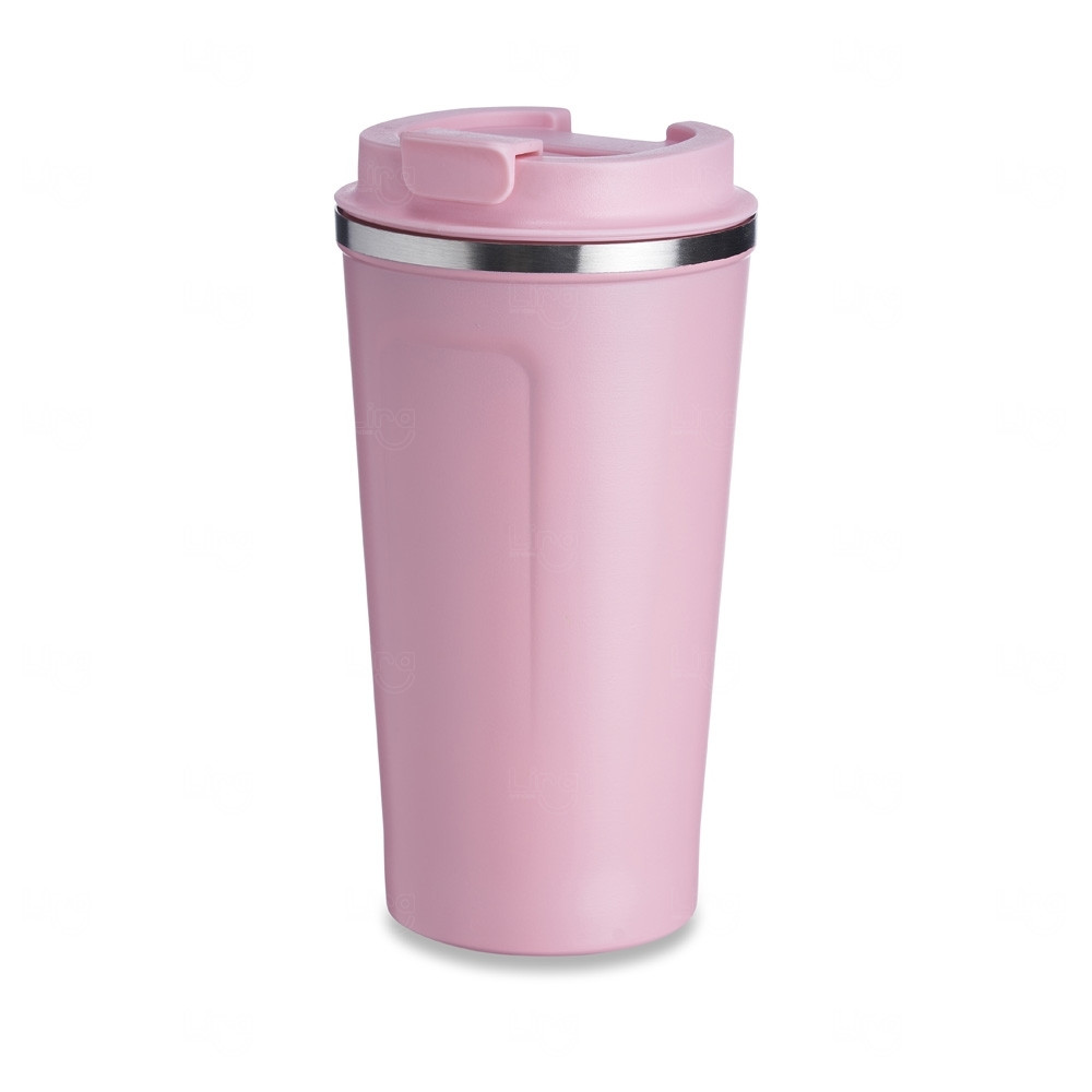 Copo Térmico Inox 500ml Personalizado Rosa