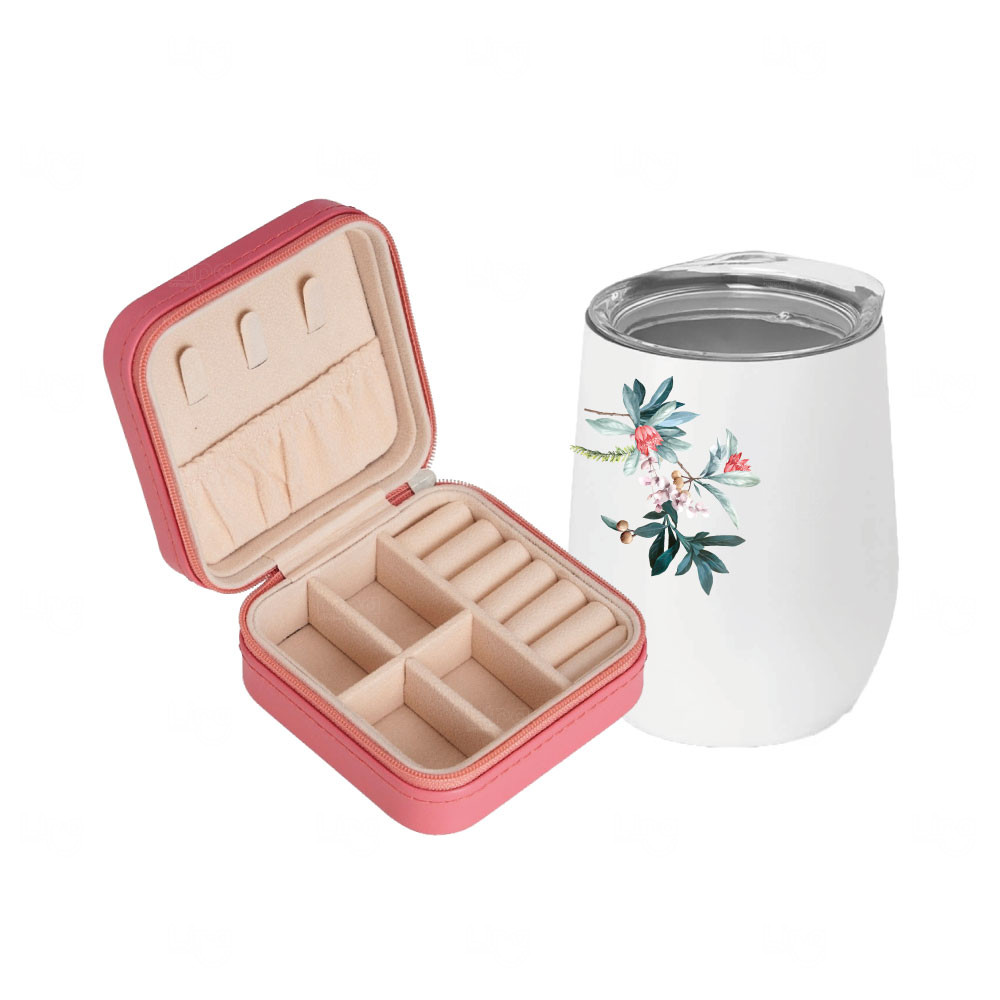 Kit Dia da Mulher Personalizado - 2 Peças Rosa