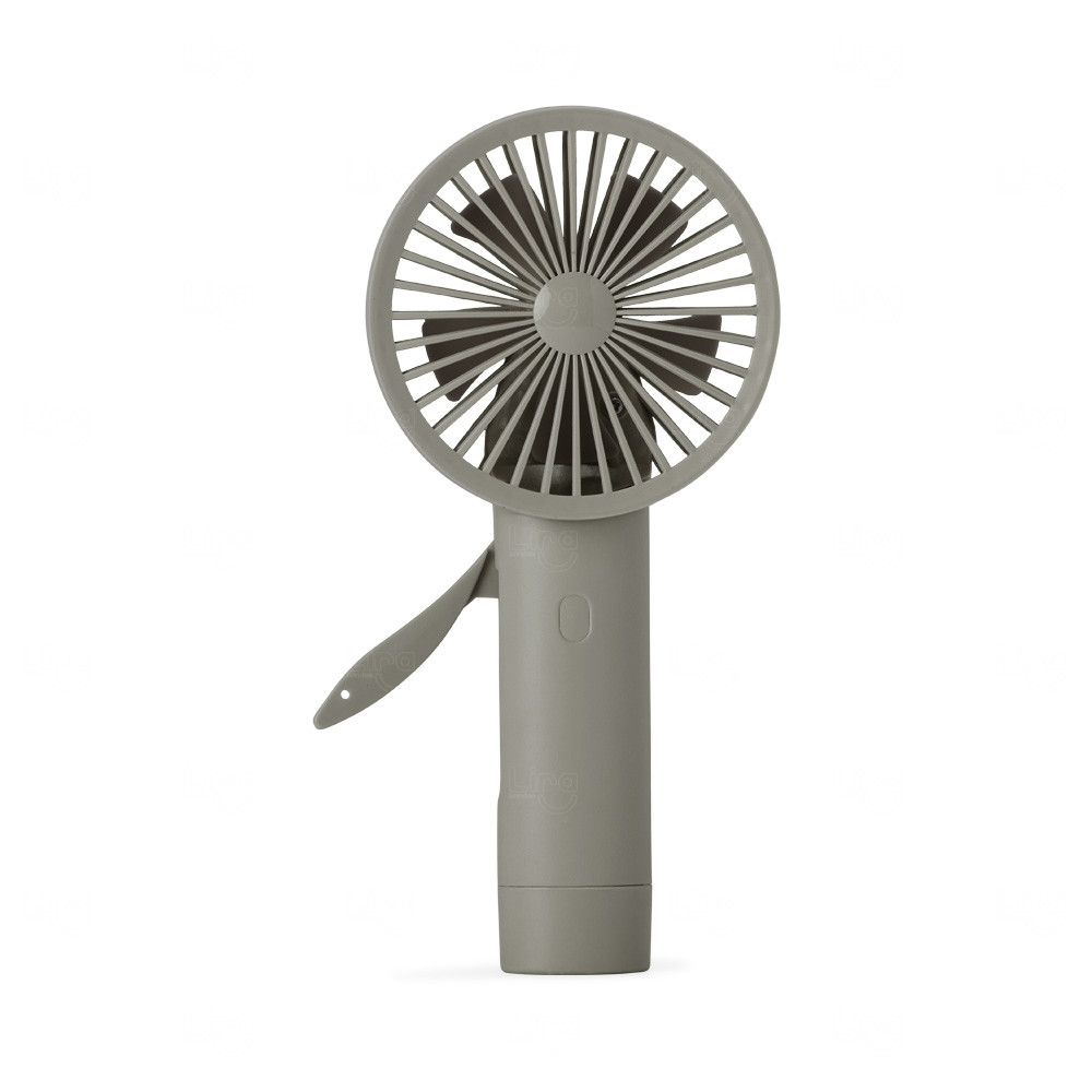 Mini Ventilador Manual Personalizado Cinza