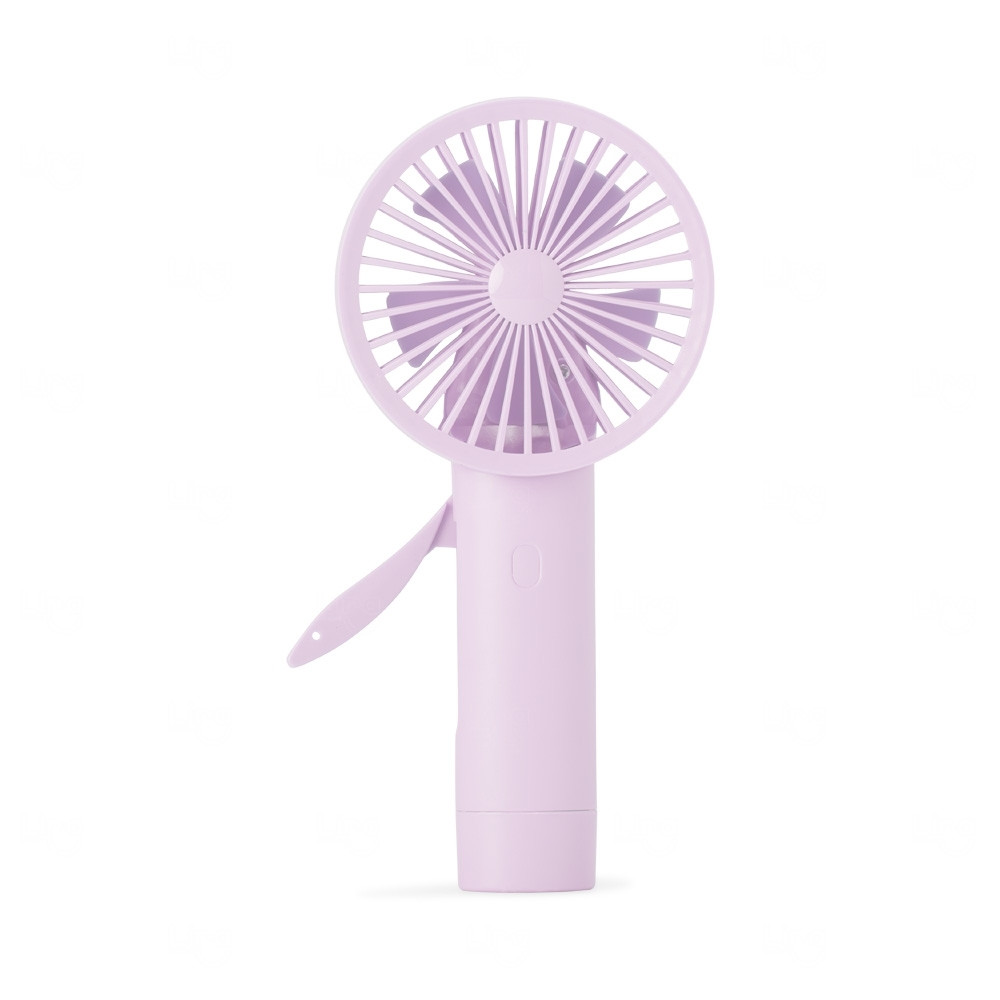 Mini Ventilador Manual Personalizado Rosa Claro