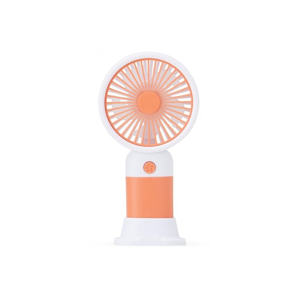 Mini Ventilador Recarregável Personalizado Laranja