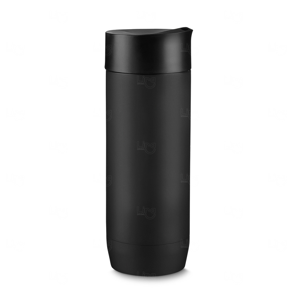 Copo Térmico de Inox 450ml Personalizada Preto