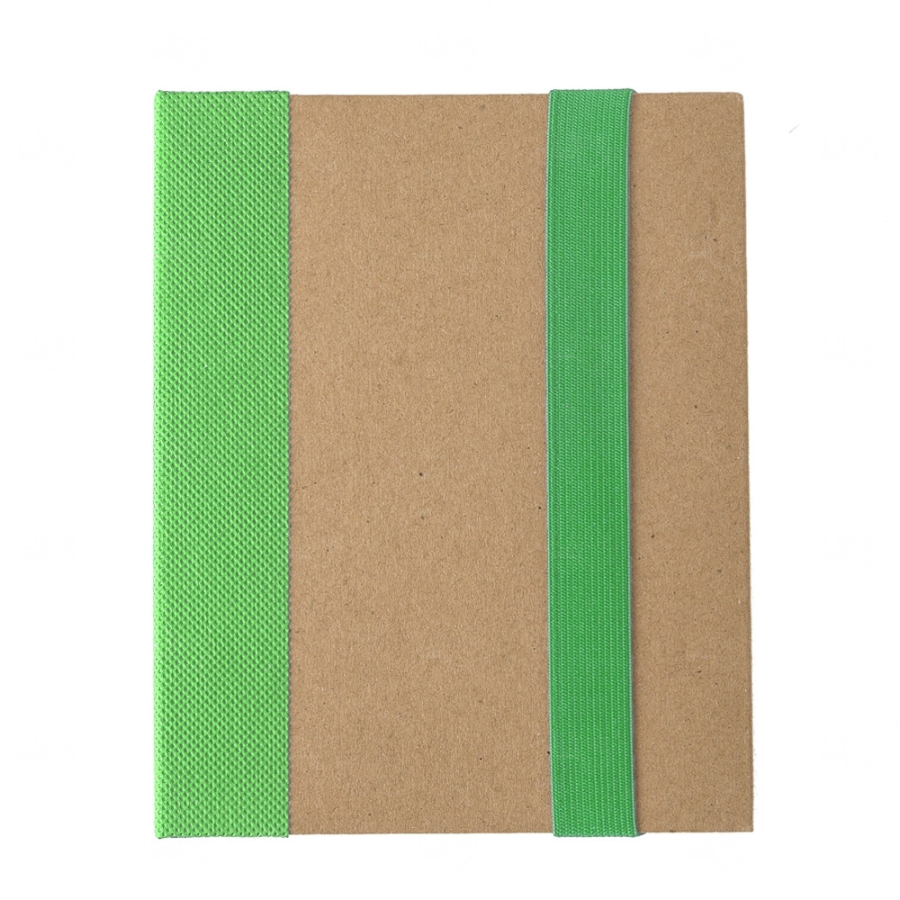 Bloco de Notas Ecológico Post-it e Caneta Personalizado - 18x14cm Verde
