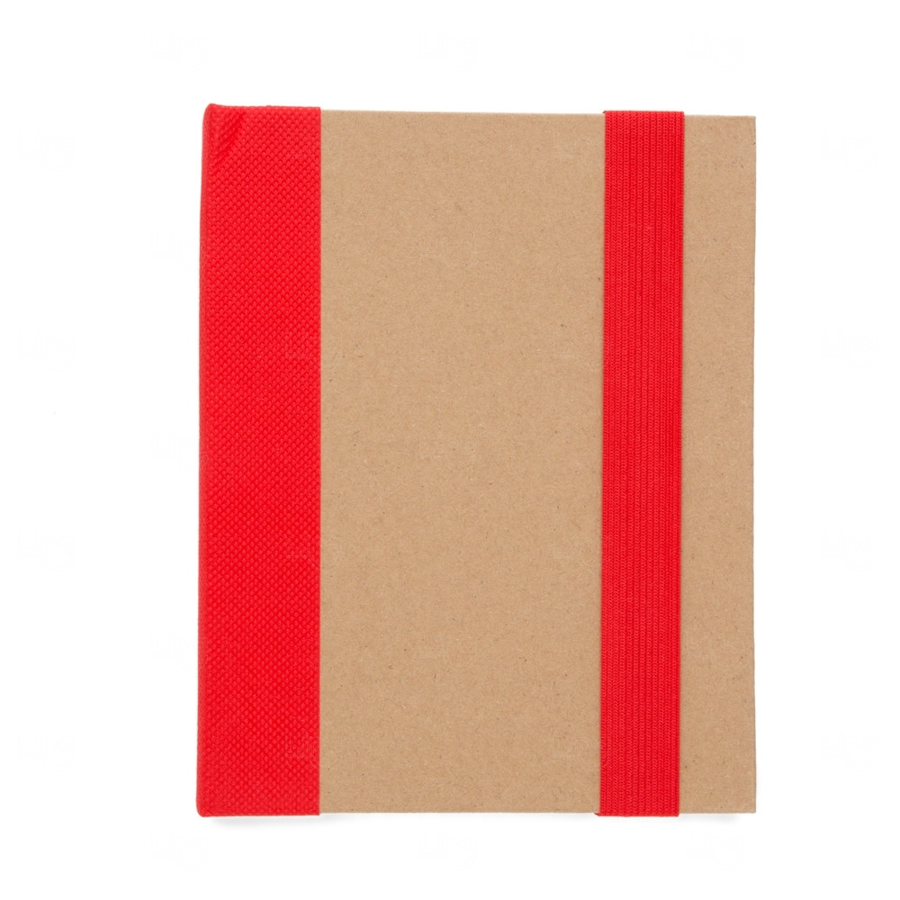Bloco de Notas Ecológico Post-it e Caneta Personalizado - 18x14cm Vermelho