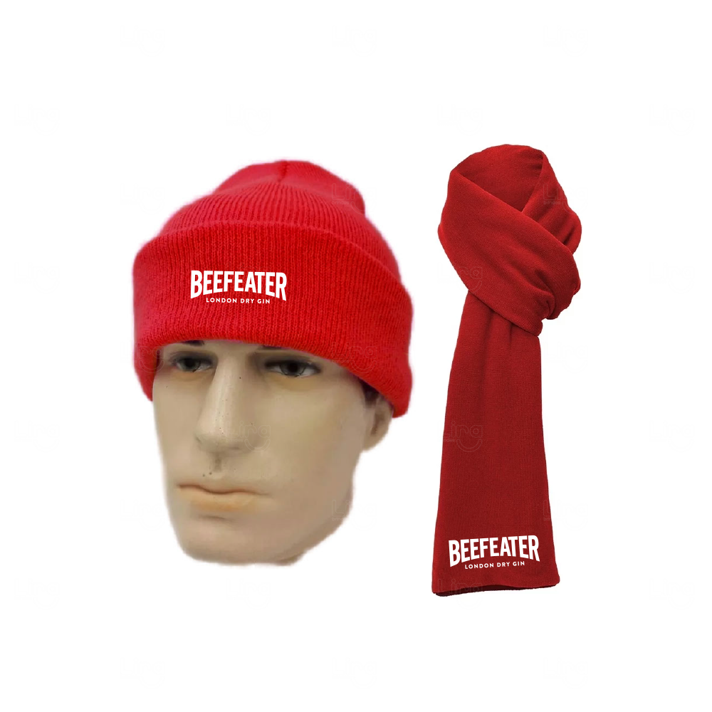Kit Inverno com Touca de Lã e Cachecol Personalizado 