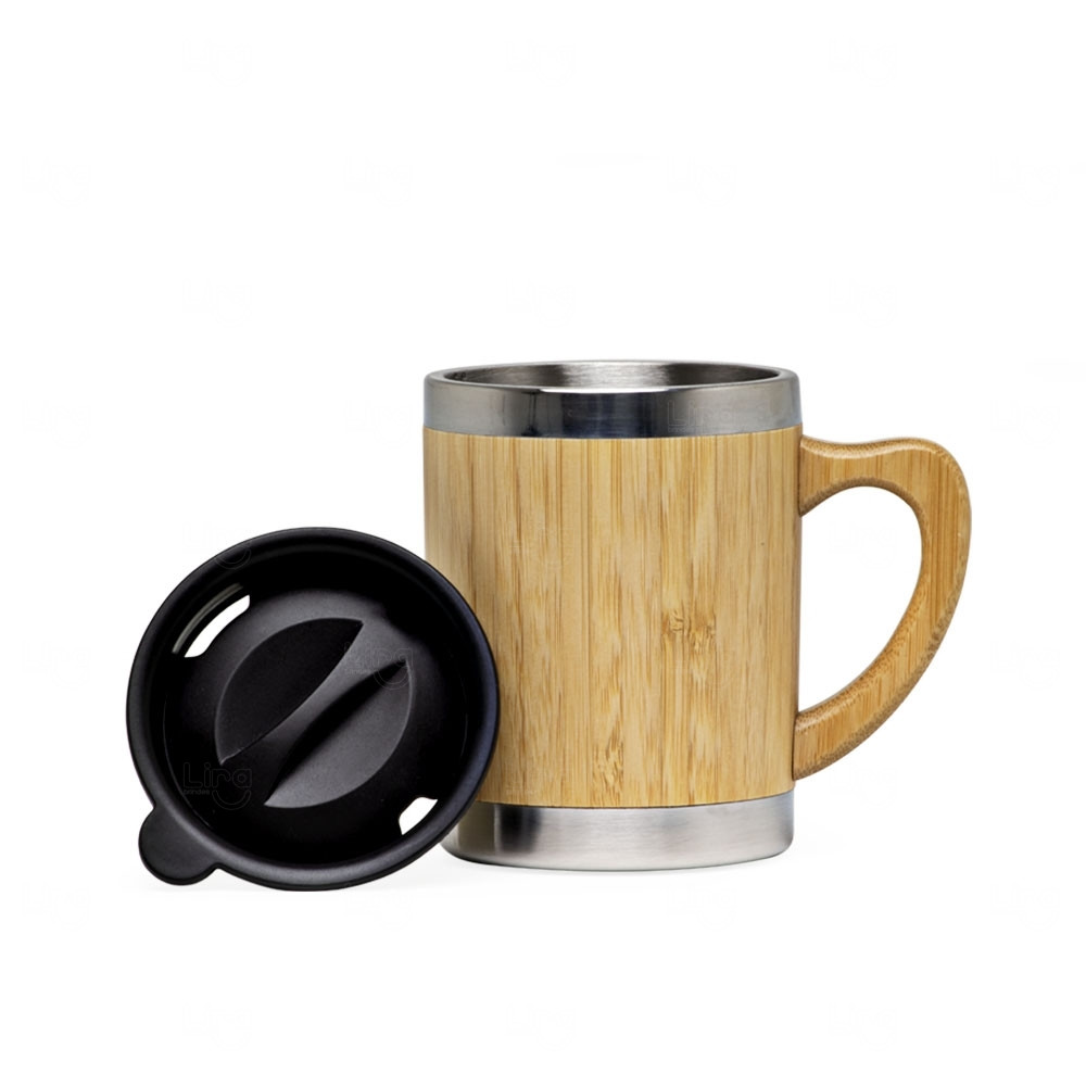 Caneca Ecológica de Bambu 300ml Personalizada 