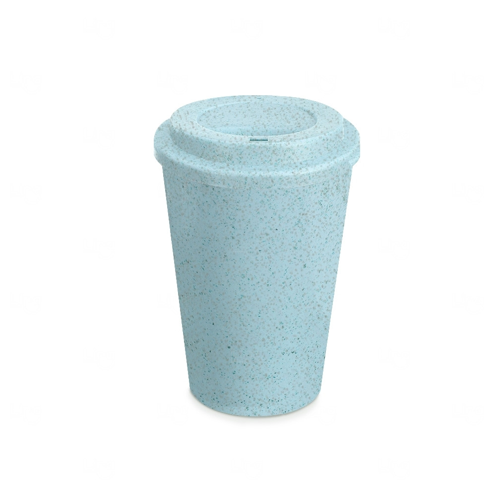 Copo Ecológico Fibra de Arroz Personalizado - 450ml Azul