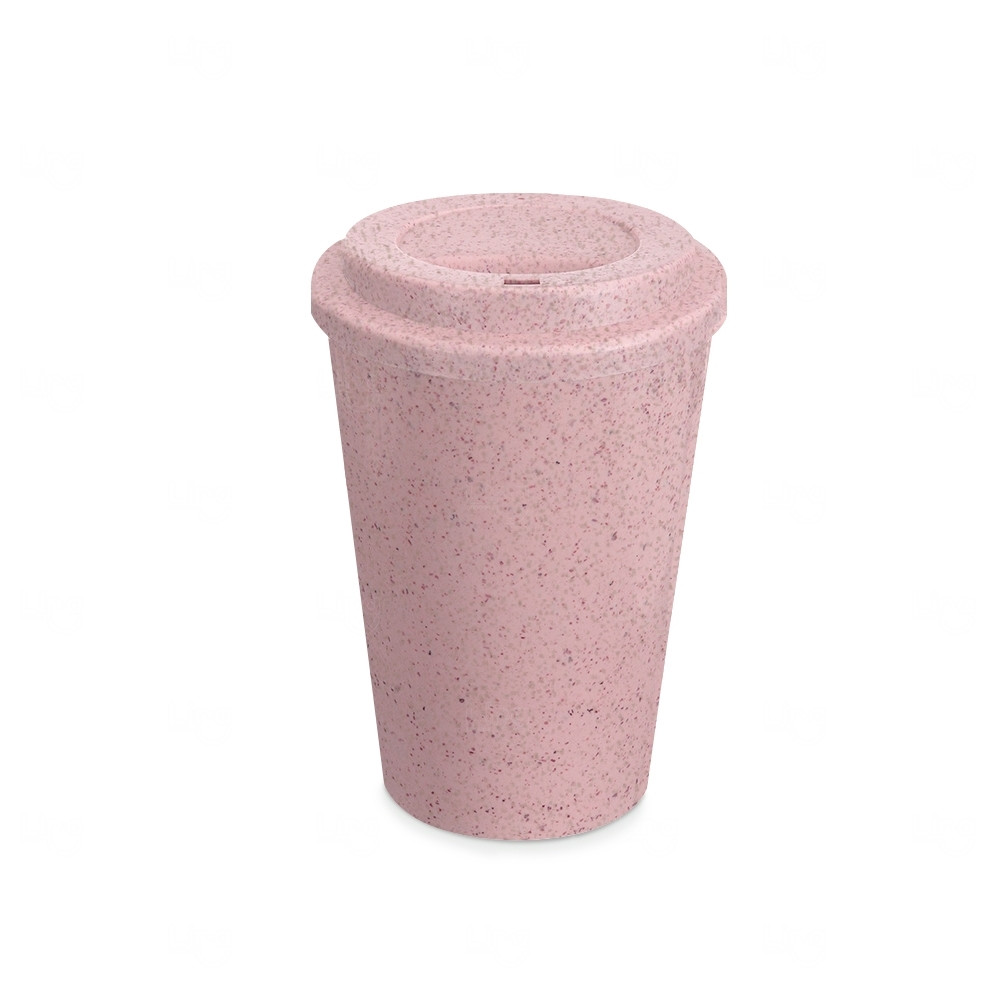 Copo Ecológico Fibra de Arroz Personalizado - 450ml Rosa