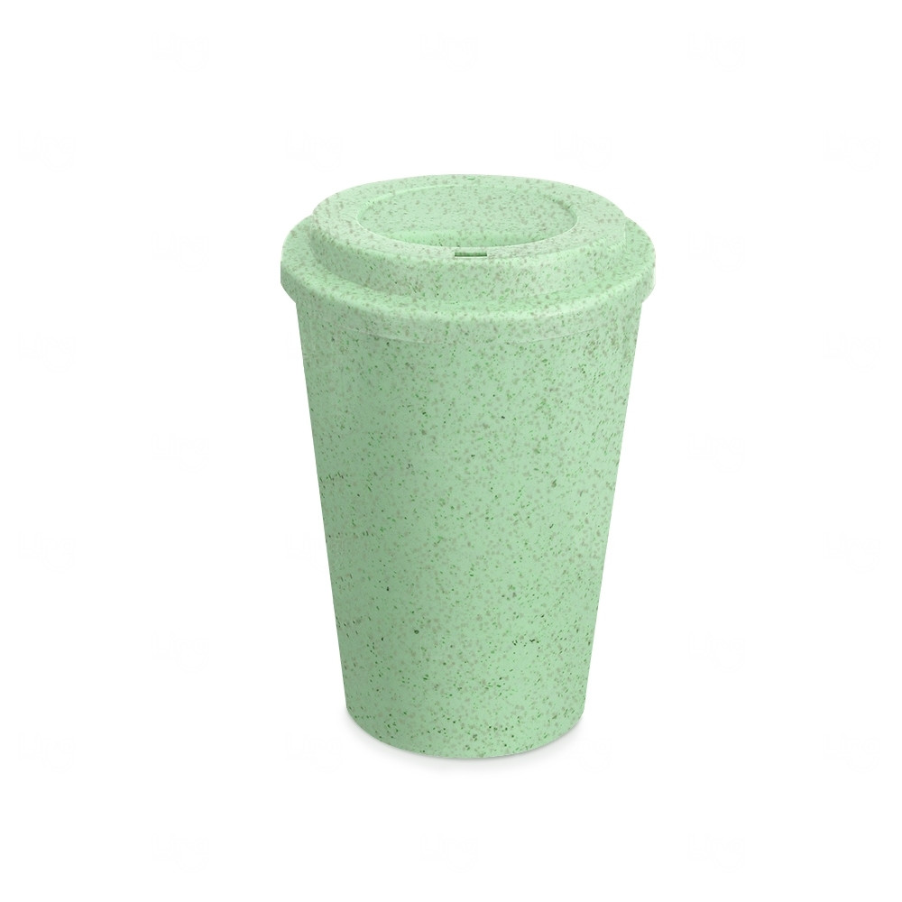 Copo Ecológico Fibra de Arroz Personalizado - 450ml Verde