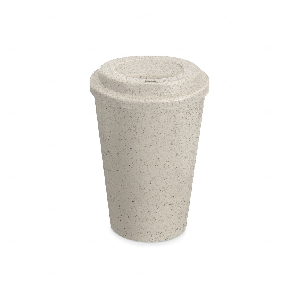 Copo Ecológico Fibra de Arroz Personalizado - 450ml Bege