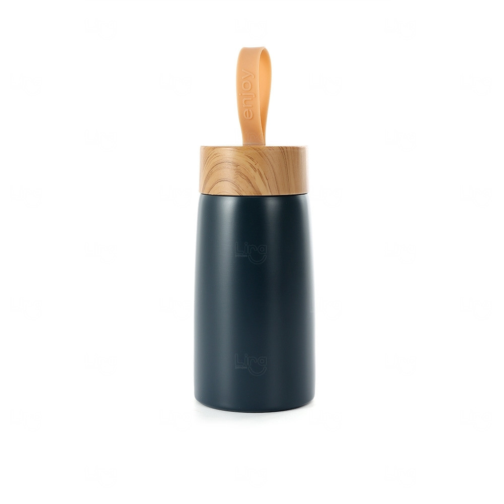 Garrafa Inox Parede Dupla Personalizada  - 250ml Cinza