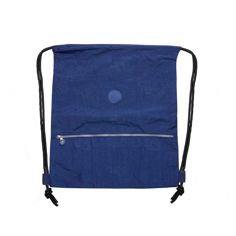 Sacochila Impermeável com Bolso Frontal Personalizada - 47x42 cm Azul Escuro
