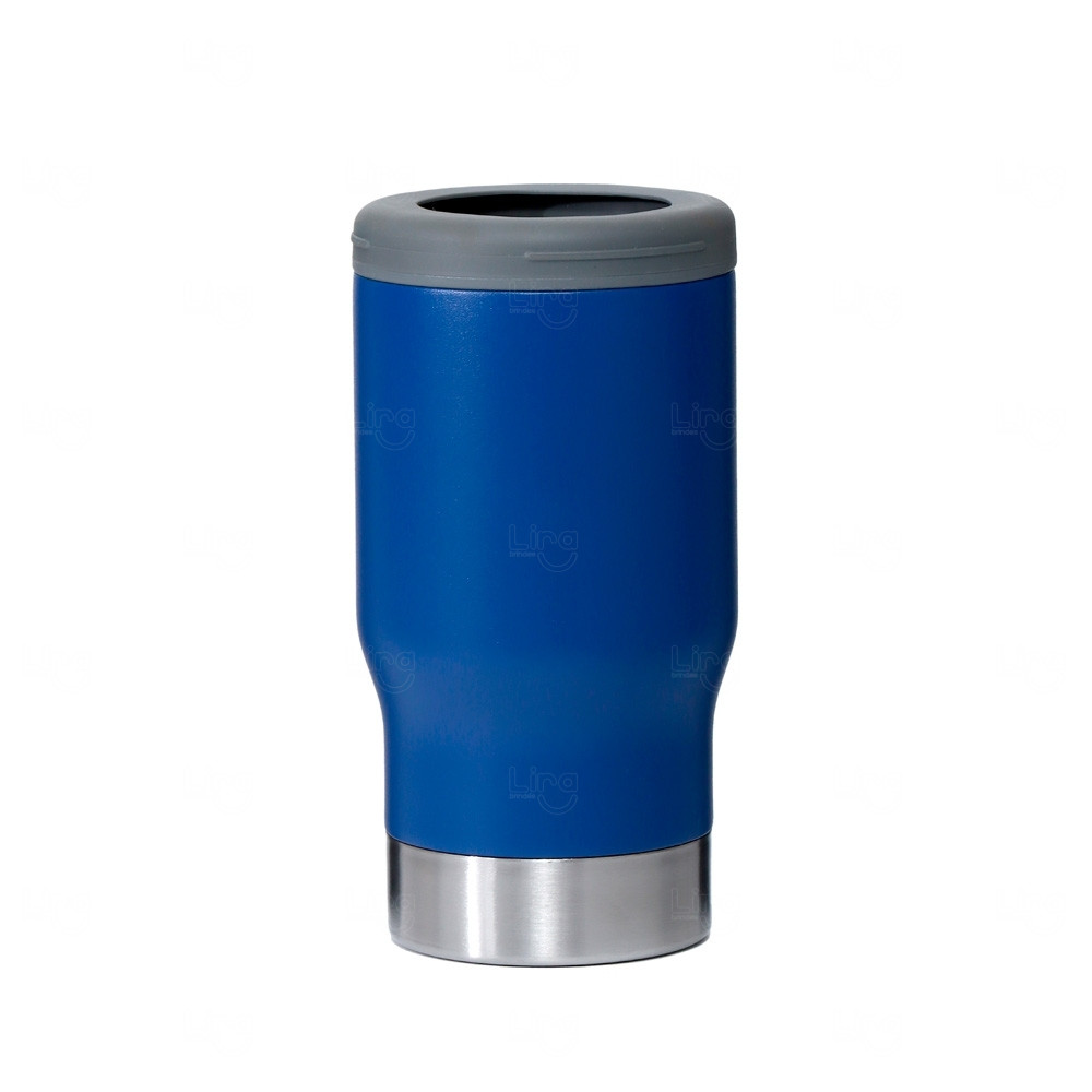 Copo Térmico Multiuso 380ml com Abridor Personalizado Azul