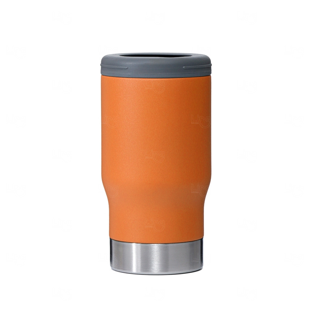 Copo Térmico Multiuso 380ml com Abridor Personalizado Laranja