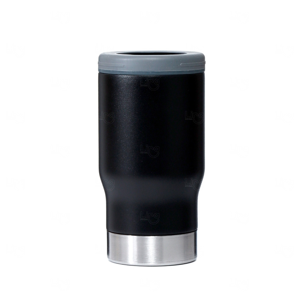 Copo Térmico Multiuso 380ml com Abridor Personalizado Preto