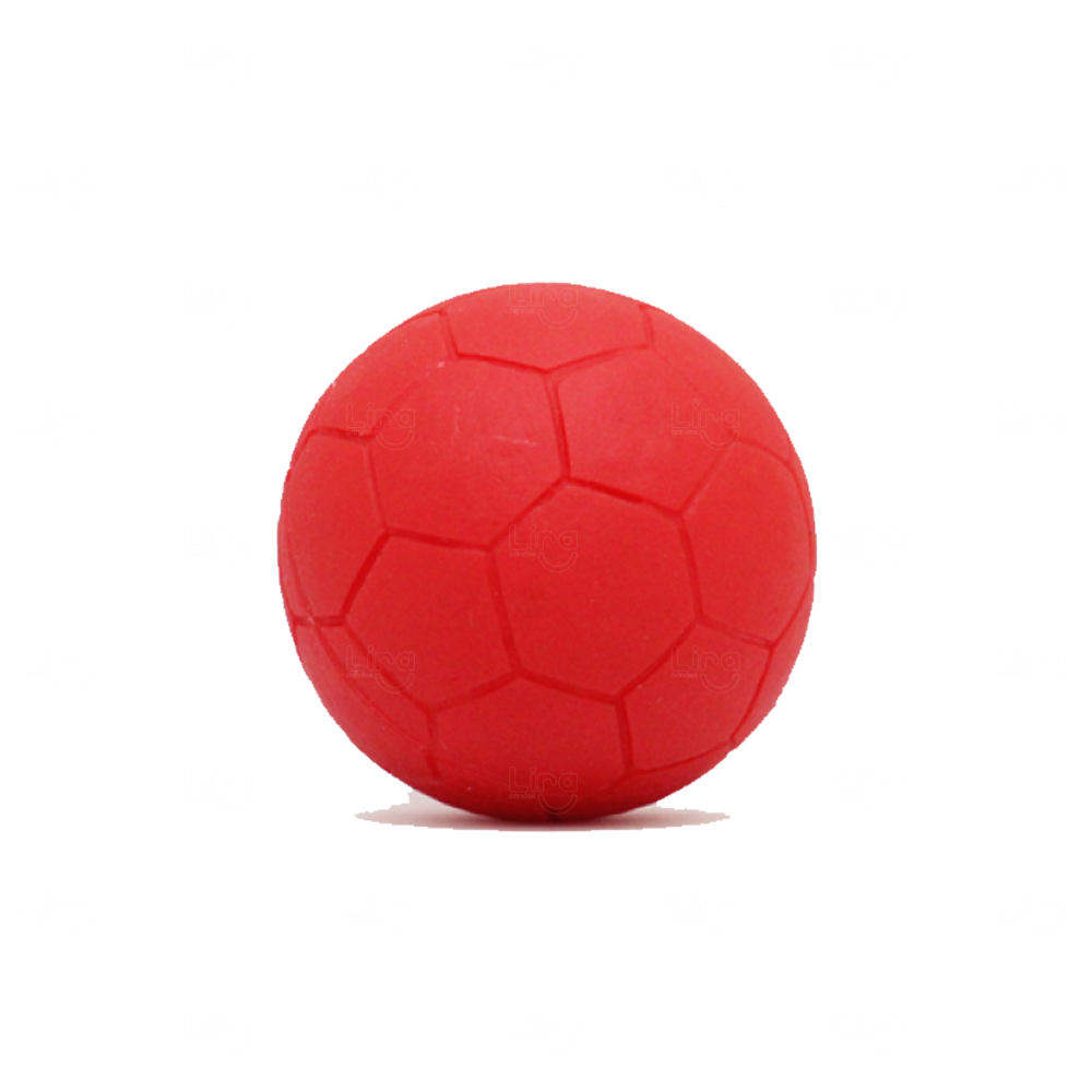 Bolinha de Futebol Personalizada com Gomos Marcados Vermelho