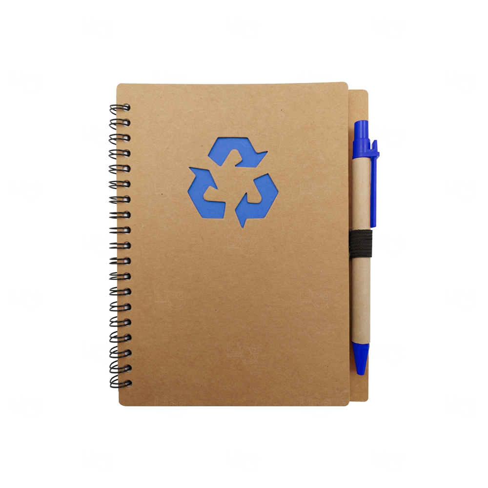 Bloco de Notas Ecológico com Caneta Personalizado - 18 x 14,5 cm 