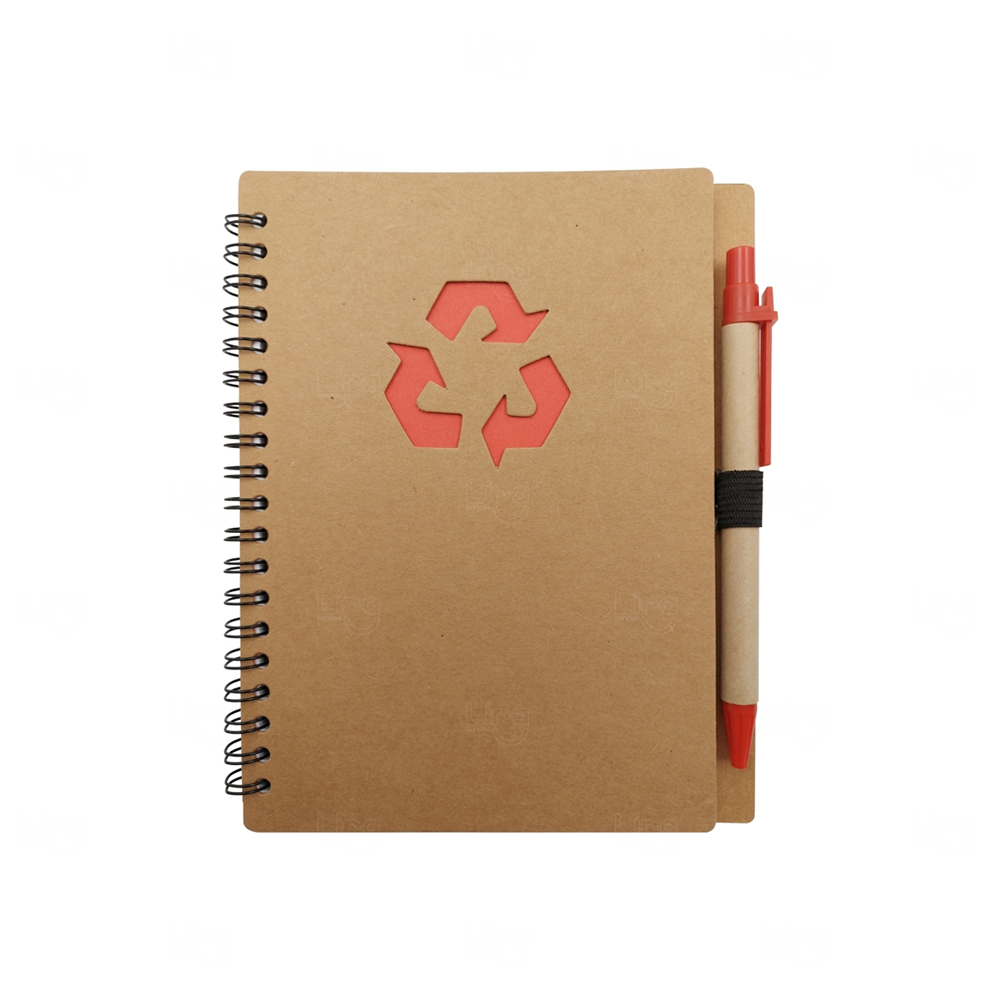 Bloco de Notas Ecológico com Caneta Personalizado - 18 x 14,5 cm 