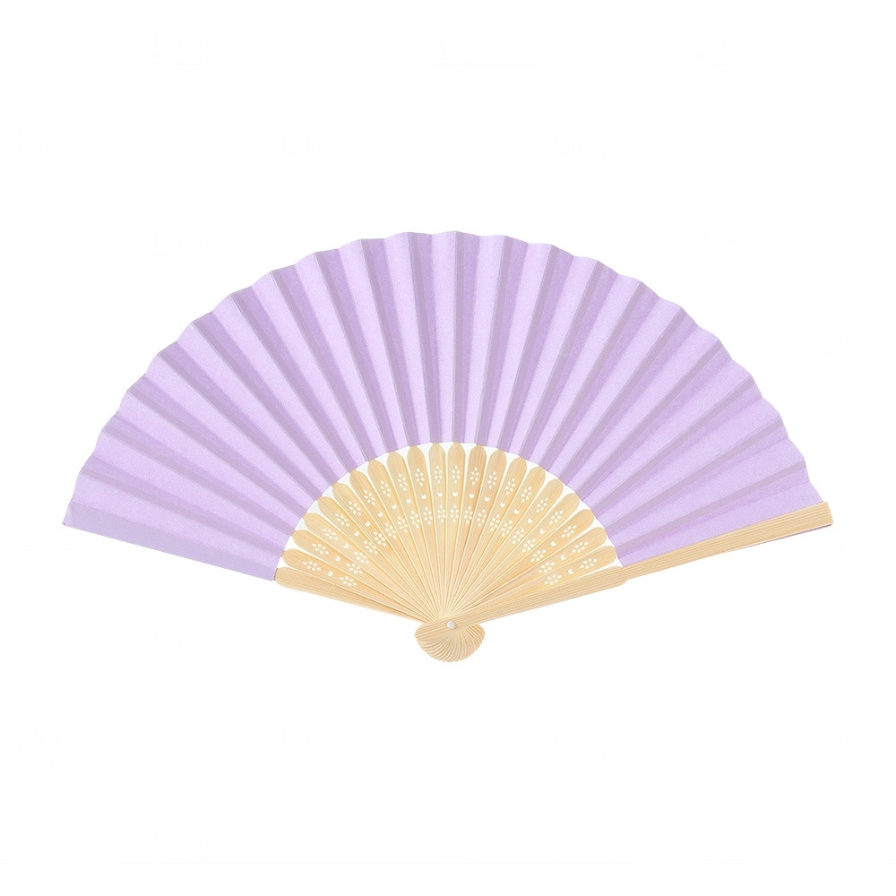 Leque Ecológico Personalizado Bambu Roxo