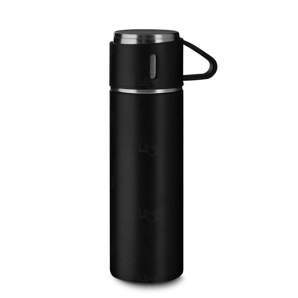 Kit Garrafa Térmica 450ml com Xícaras Personalizada 