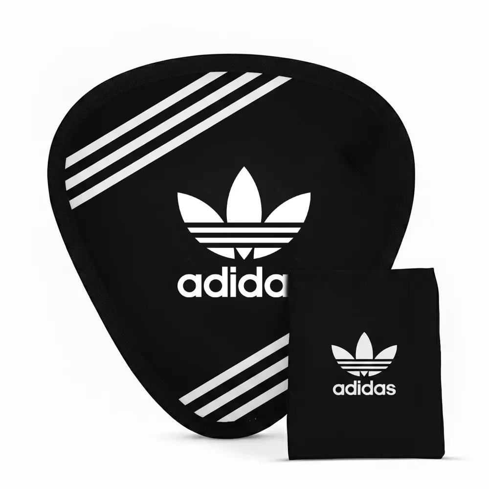 Leque em Nylon Dobrável 100% Personalizado Preto