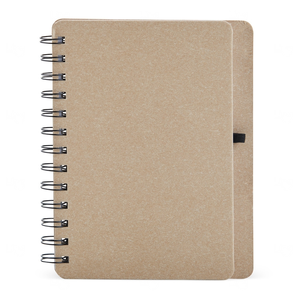 Caderneta B6 Kraft com Wire-o Personalizada - 17,5 x 13,5 cm 